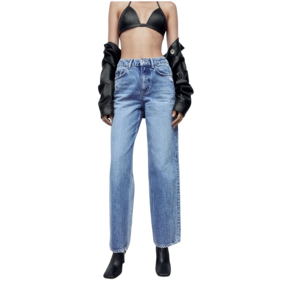 ZARA | Blue | Z1975 MID RISE STRAIGHT LONG LENGTH - Picture 6 of 13